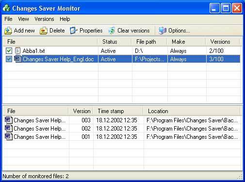 Changes Saver Screenshot
